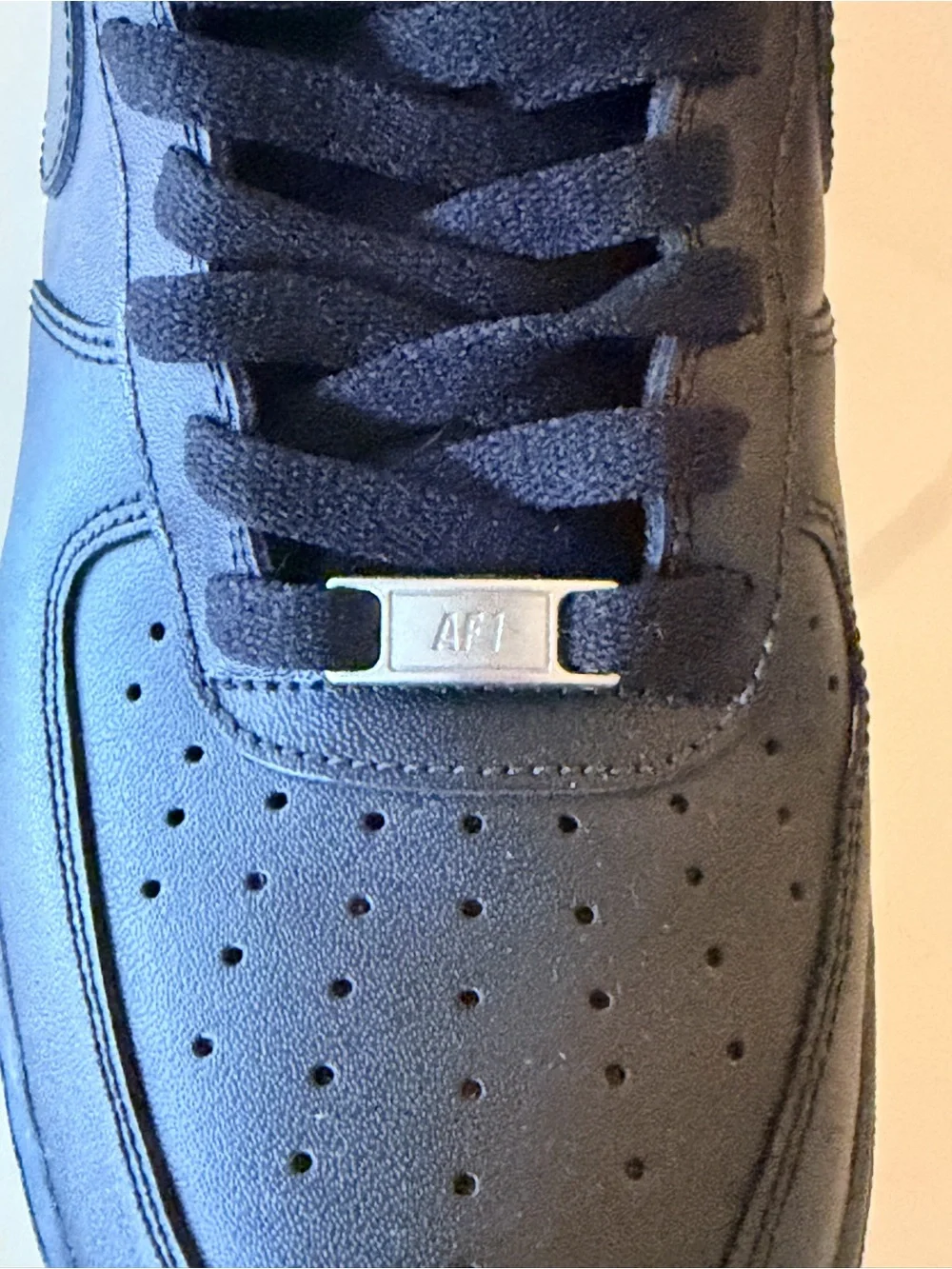Nike Men's Air Force 1 ‘07 All-Black Low-Top Leather Sneakers